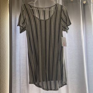 LuLaRoe Classic Gray Striped Shirt